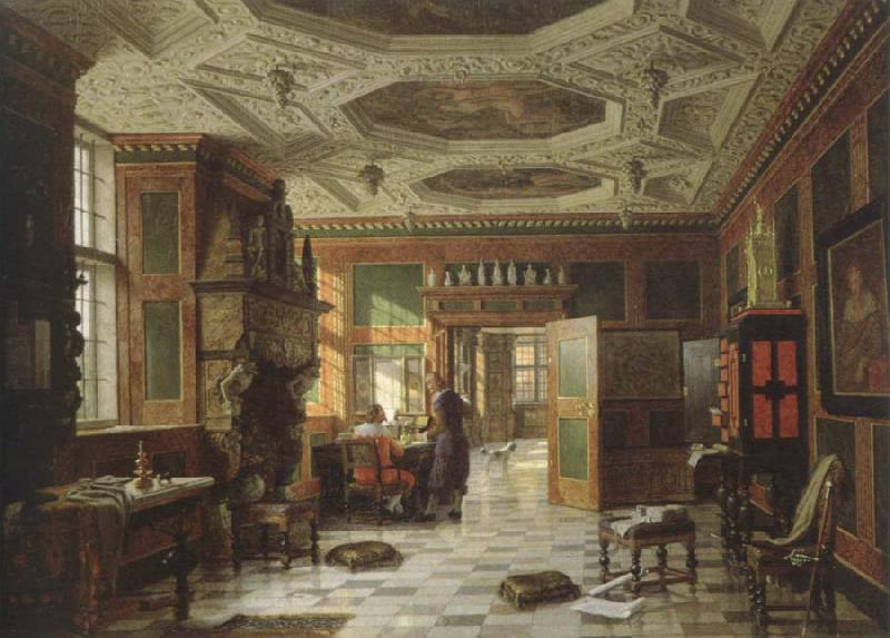 heinrich hansen interior of the rosenborg palace,copenhagen oil painting image
